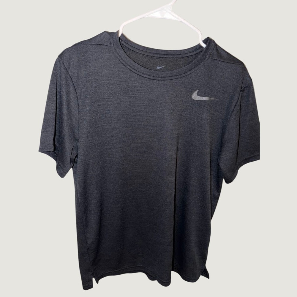 Nike Mens Dri-FIT Standard Fit‎ Short Sleeve Training Shirt Black Heather Size M